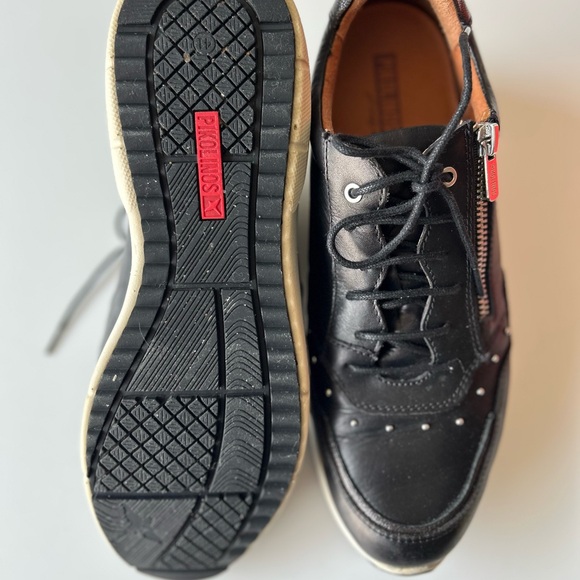 PIKOLINOS - SELLA Black and White Sneakers with Leather Upper - Picture 5 of 7